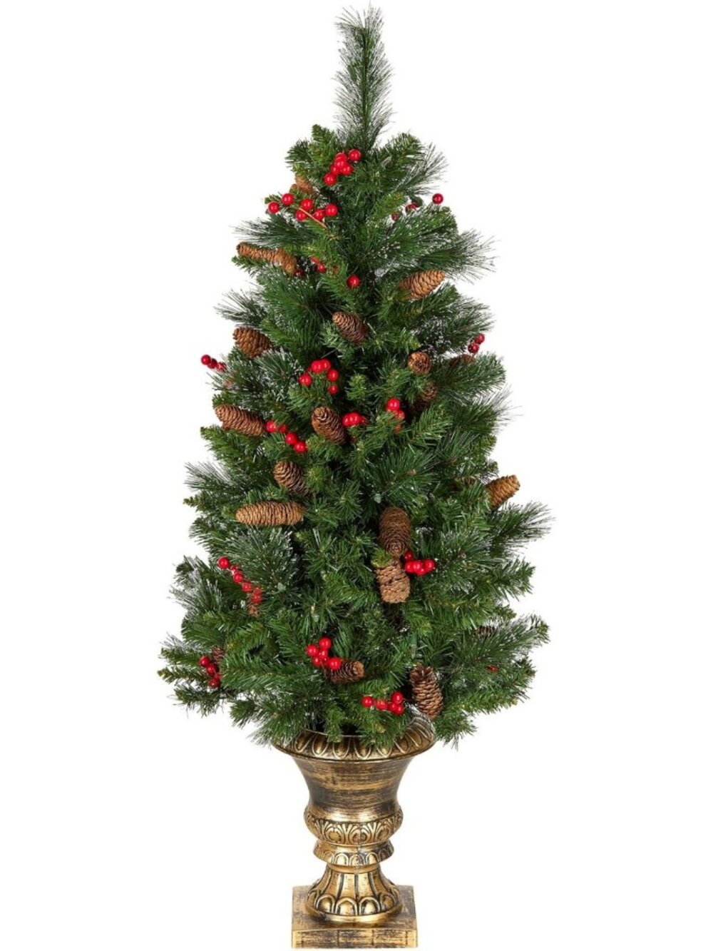 4ft Pre-Lit Crestwood Spruce Christmas Tree for Holiday Decor & Entryway Display